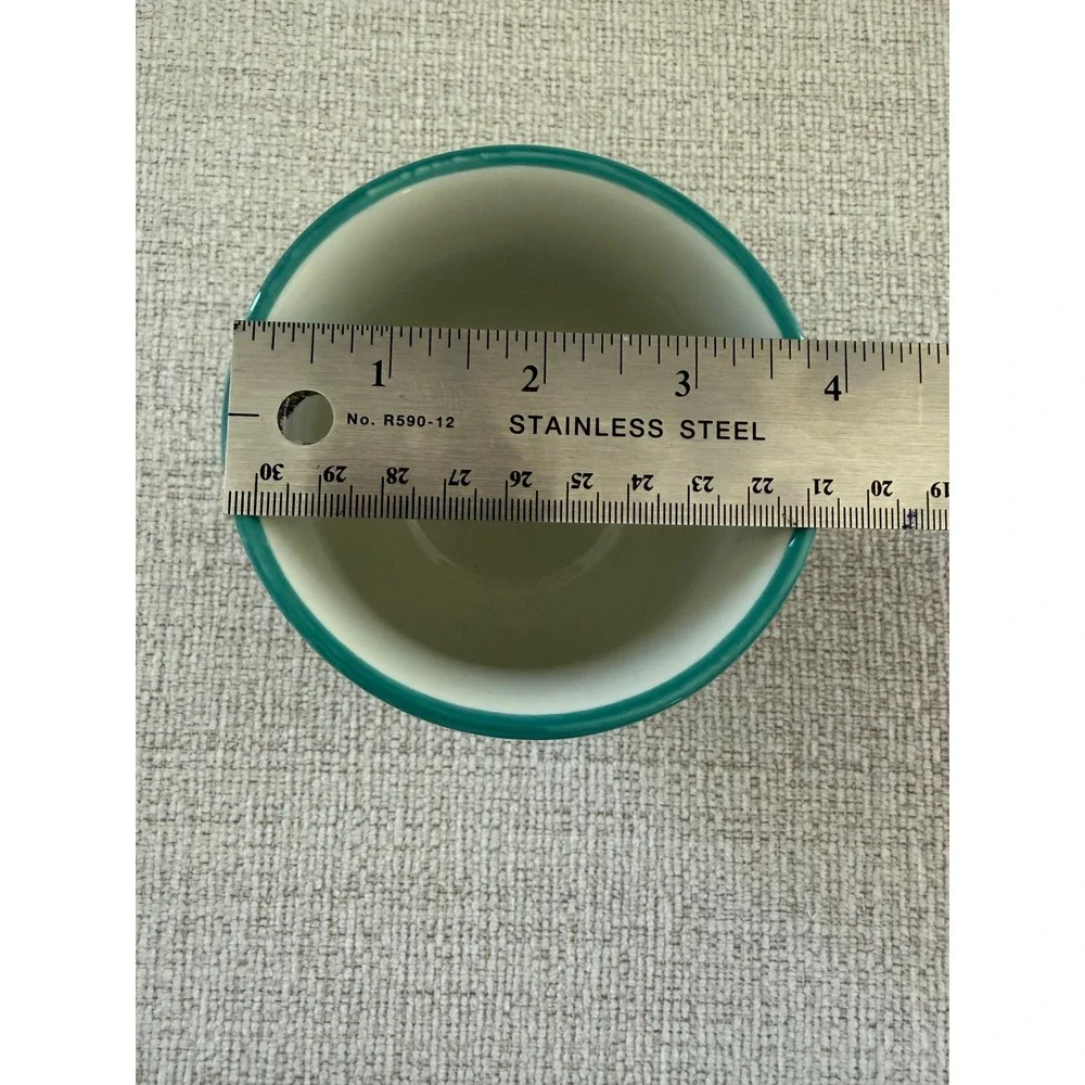 Pioneer‎ Woman Floral Turquoise and Yellow Footed Coffee Tea cup Coffee Mug